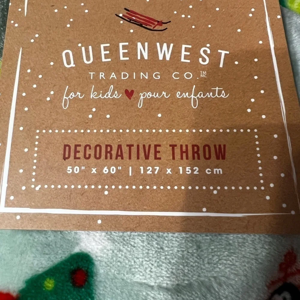 𝅺CHRISTMAS Holiday Velour Throw NWT 🌲